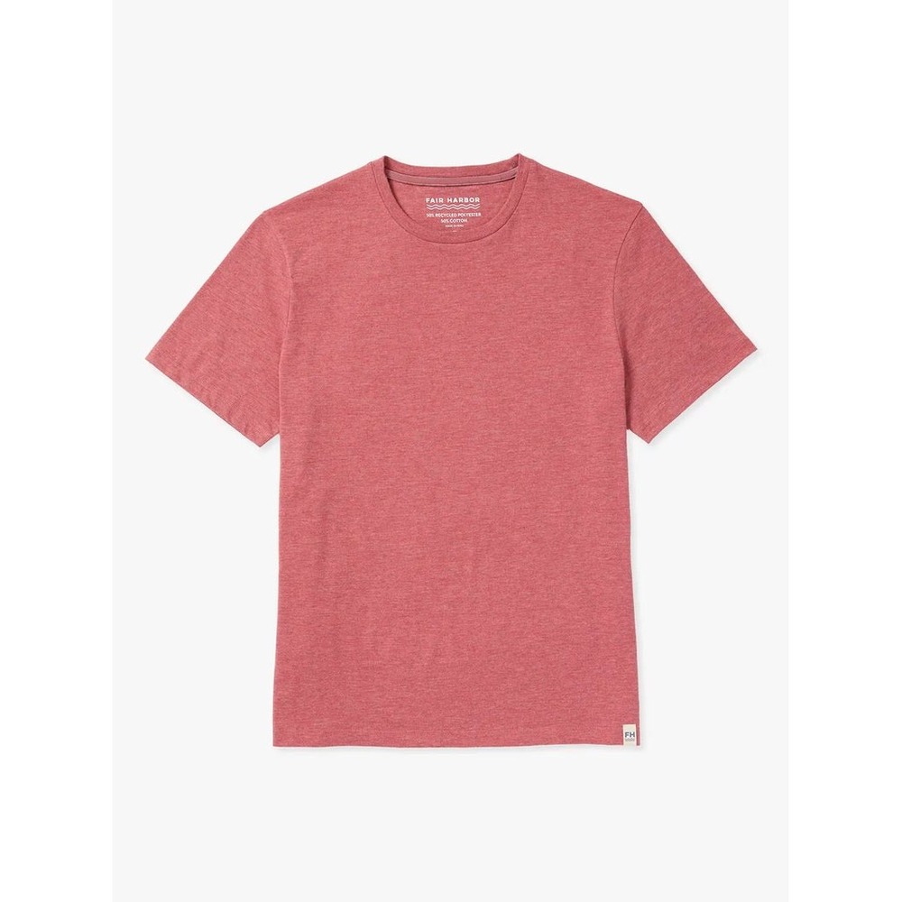 Fair Harbor Kismet Tee Red Men's Size L Short Sleeve Crew Neck New With Tags‎